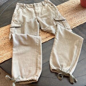 Rag & Bone Women’s Extra High Rise Tan Cargo Pants - Size 24